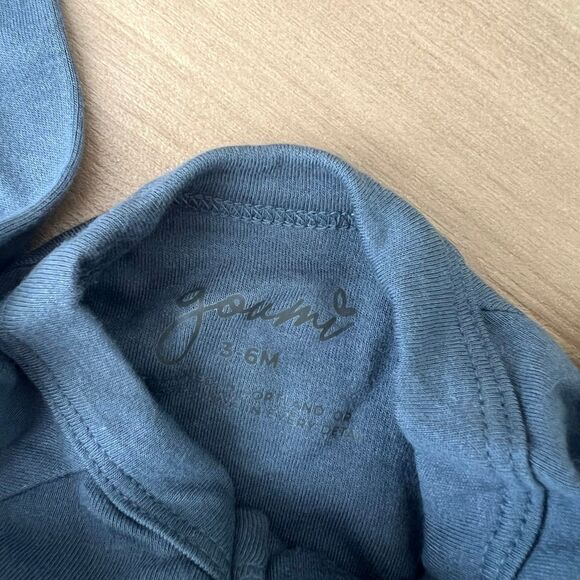 NWT Goumi Kids Midnight Baby Footie SZ 3-6mo Blue Bamboo Zippy Sleeper - Picture 2 of 3